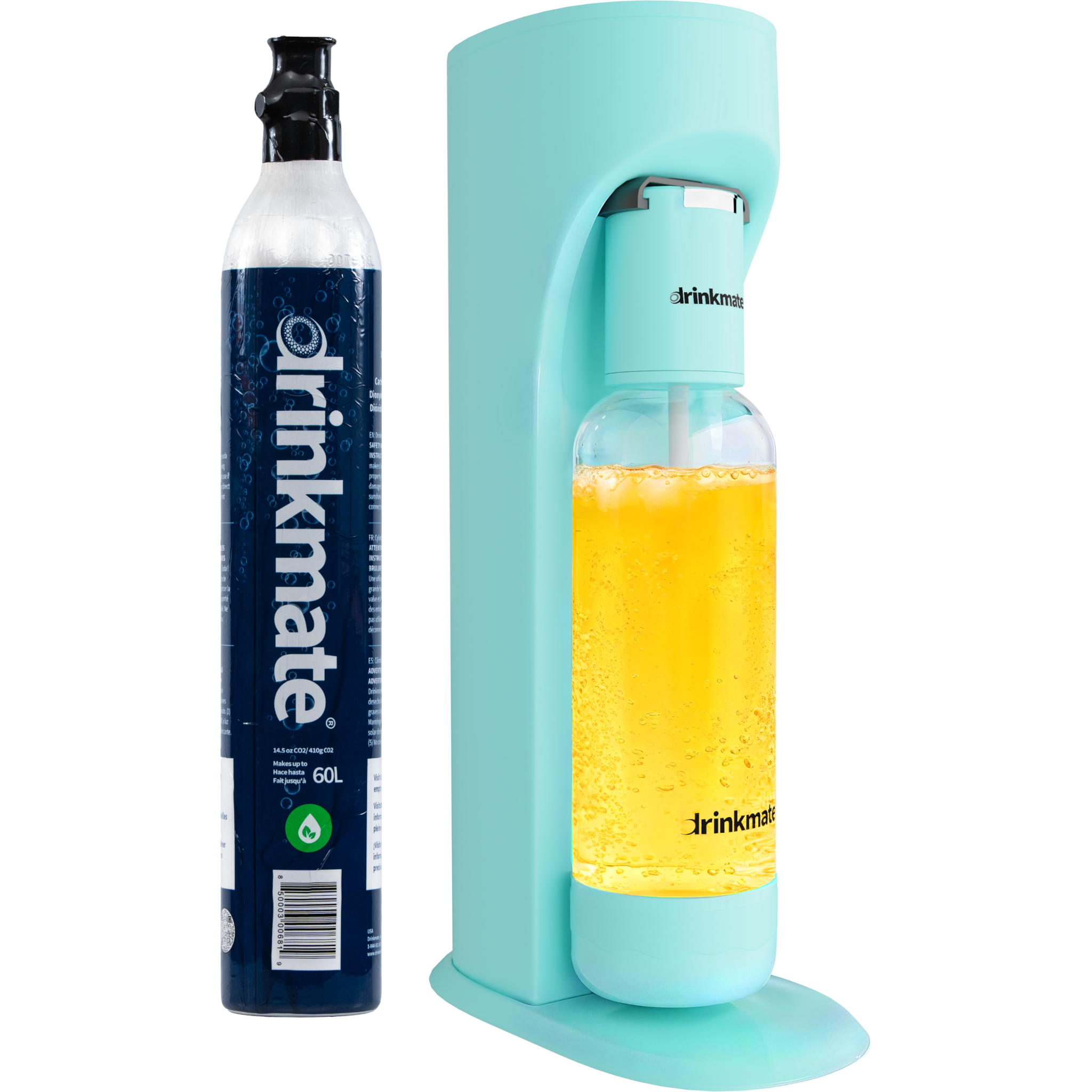 Drinkmate Sparkling Water and Soda Machine With  CO₂ Cylinder (Blue)