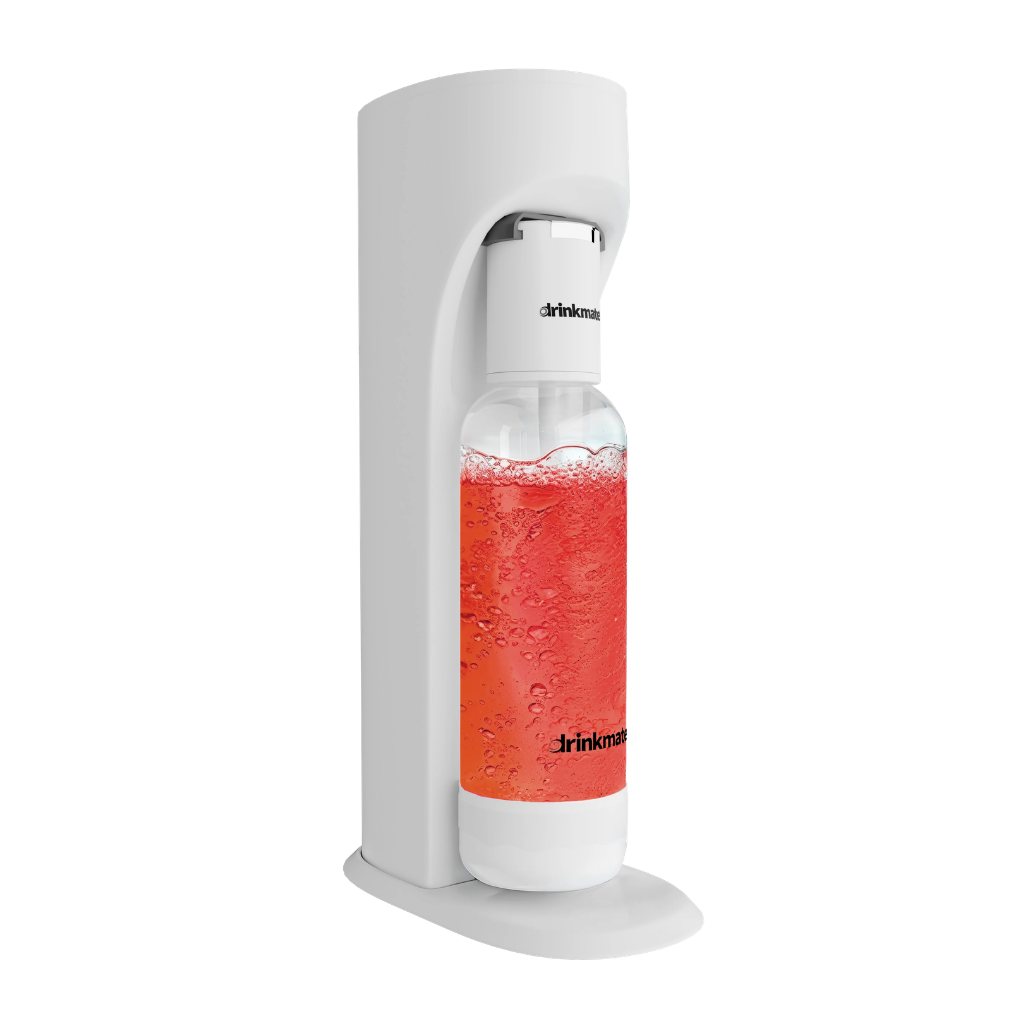 Drinkmate Sparkling Water and Soda Machine With  CO₂ Cylinder (White)