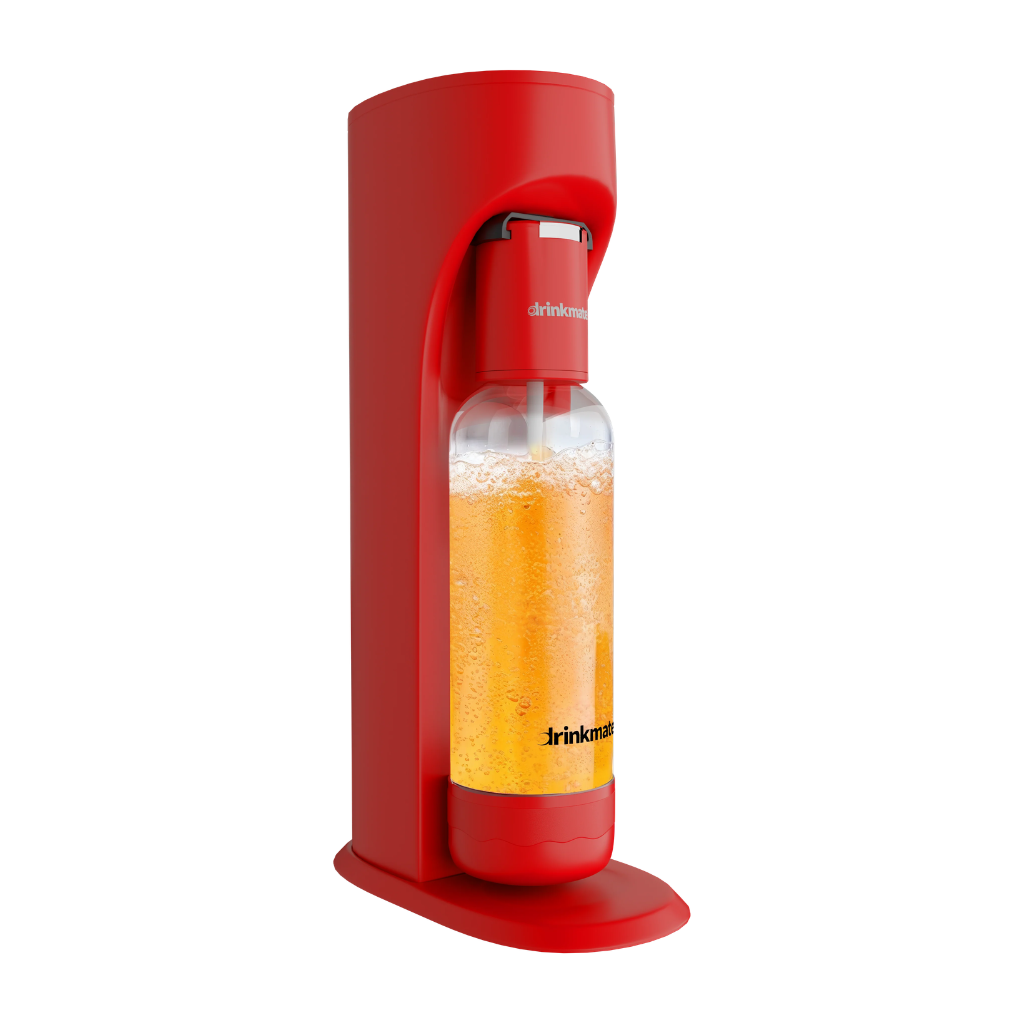 Drinkmate Sparkling Water and Soda Machine With  CO₂ Cylinder (RED)