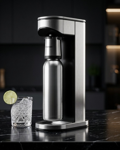 Drinkmate LUX Stainless Steel Sparkling Water and Soda Machine With CO₂ Cylinder