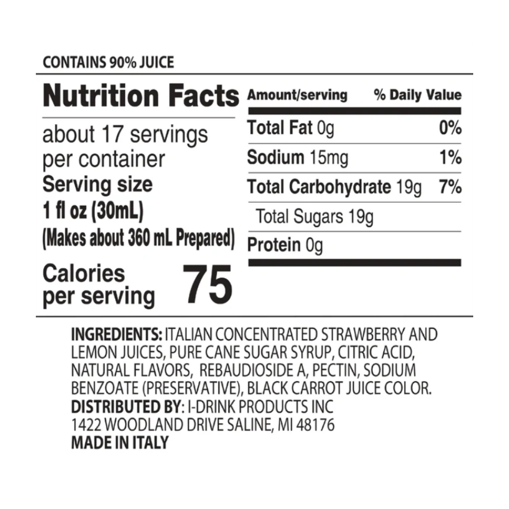 Pomegranate Premium Italian Syrup (Non-Alcoholic)